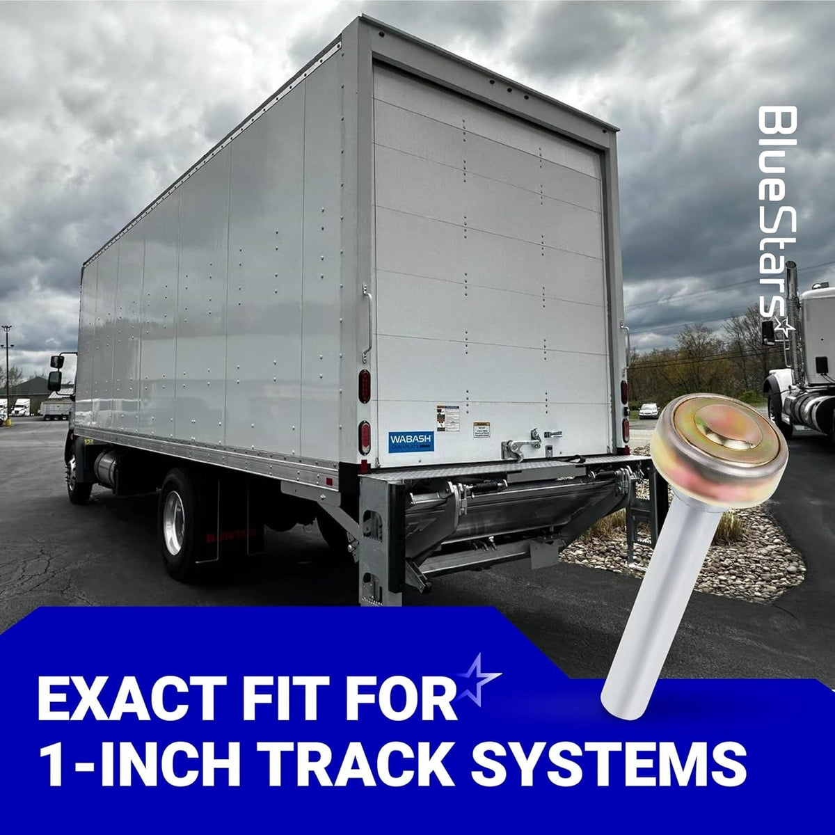 Single truck and trailer door roller for 1-inch track systems shown with a box truck background.