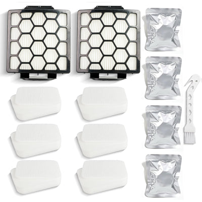 ZU102 Filter Replacement Kit showing two large filters, six white foam filters, four packaged filters, and a cleaning brush