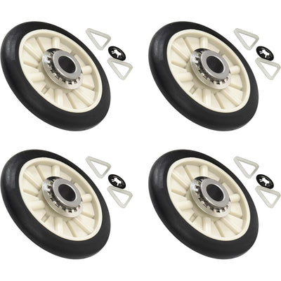 349241T Dryer Rear Drum Support Roller Kit, four rollers with mounting hardware