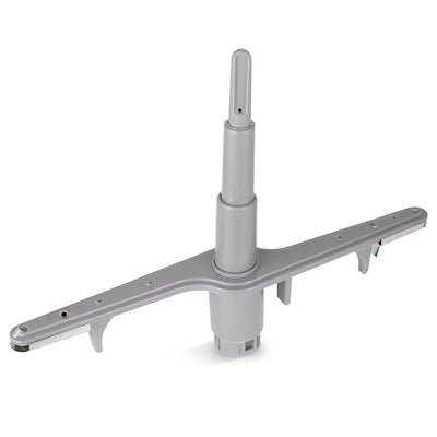 Grey lower spray arm assembly for Frigidaire, Kenmore, and Electrolux dishwashers.