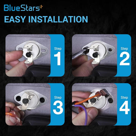 Four-step installation guide for 47-22861-01 furnace bimetal limit switch thermostat.