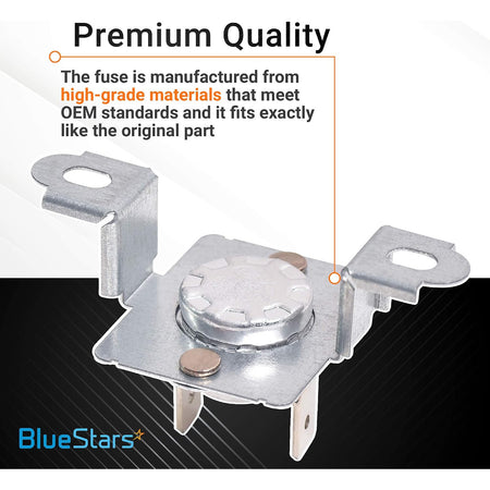 DC96-00887A Dryer assembly bracket thermostat replacement, close-up with Premium Quality callout