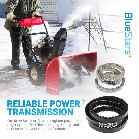 954-04013 and 954-04014 auger drive belt set for MTD, Cub Cadet, Troy-Bilt, and Craftsman snowblowers.