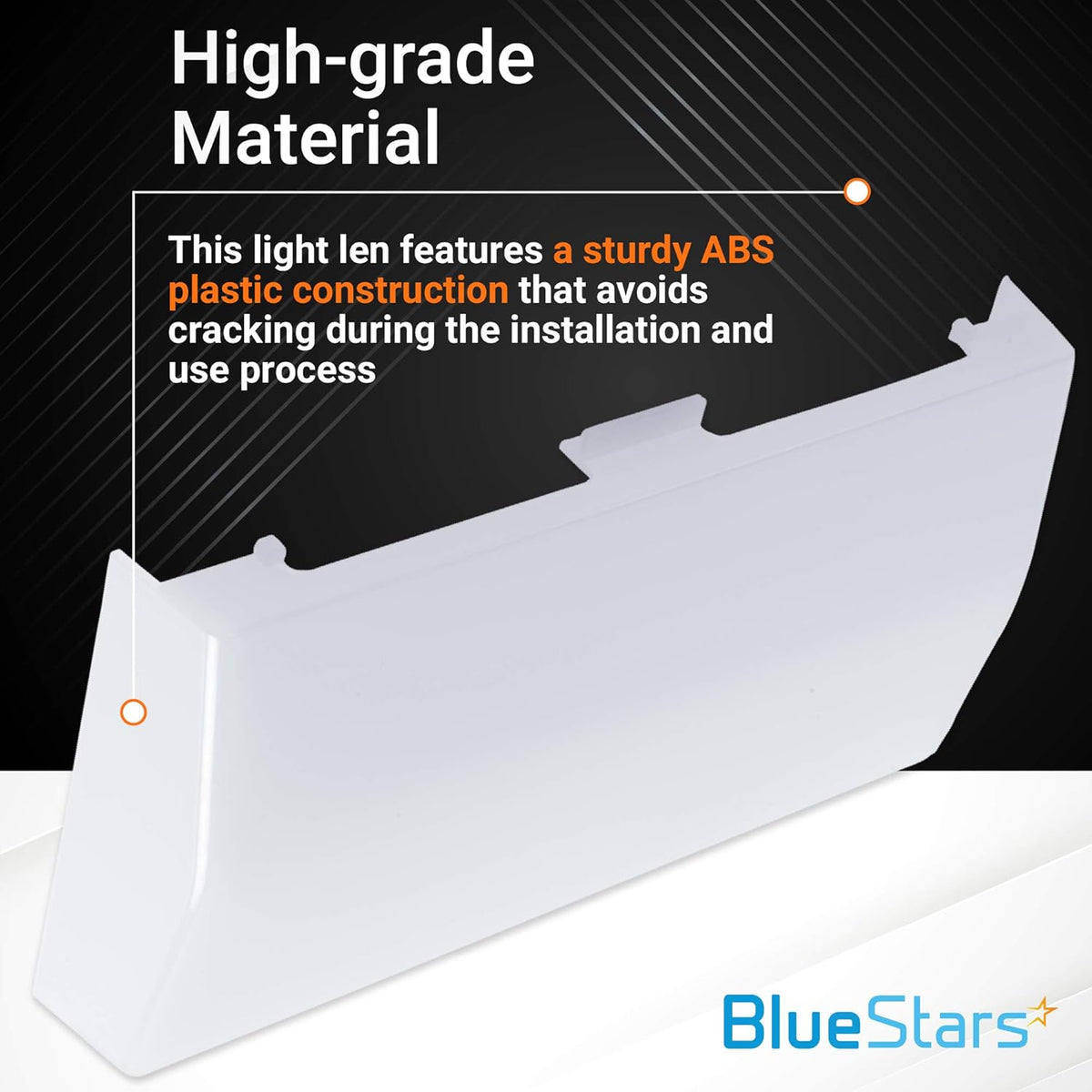 Durable ABS plastic replacement light lens cover for Broan Nutone bathroom vent fan.
