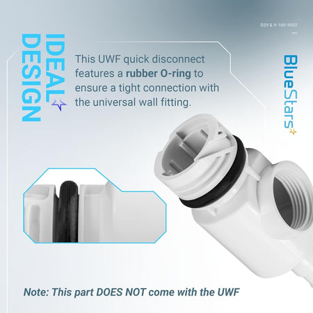 D29 UWF quick disconnect replacement part with rubber O-ring for Polaris pool cleaners.