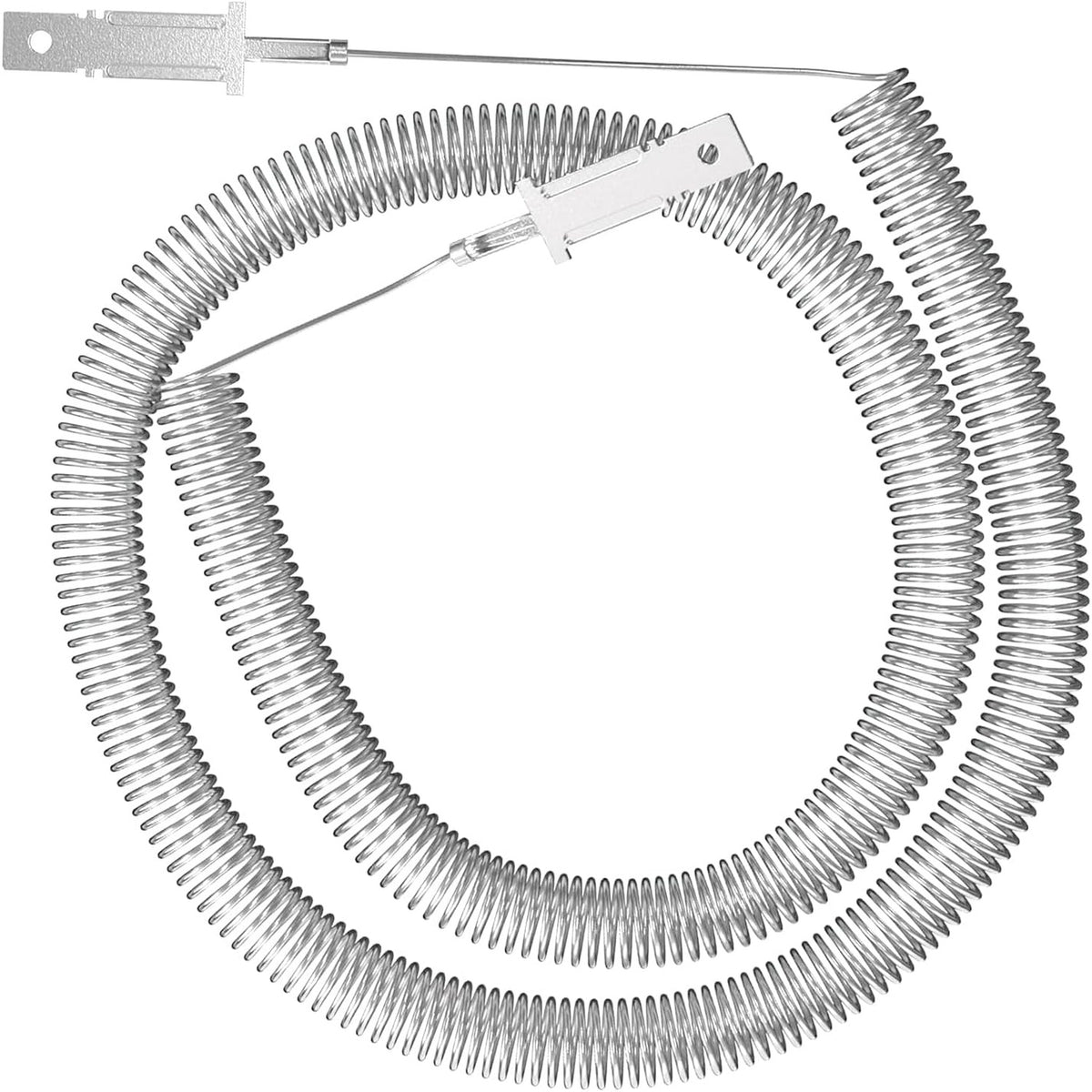 5300622034 Heating Element Restring Coil, coiled heating element shown flat with metal mounting brackets and terminals