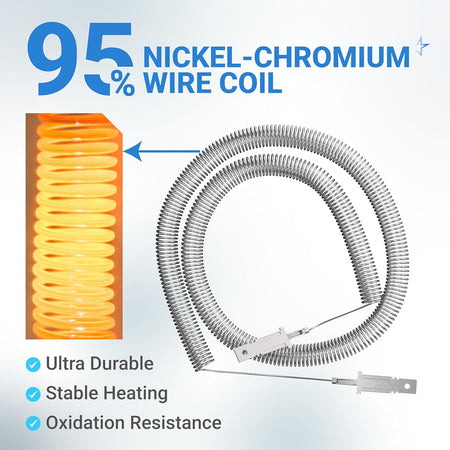 5300622034 Heating Element Restring Coil, coiled heating wire with terminal brackets and nickel-chromium wire graphic