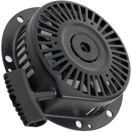 Black recoil pull starter assembly for 590749 and 590749A engines.