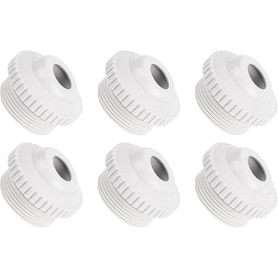 Set of six SP1419D white directional flow hydrostream return jet fittings for swimming pools.