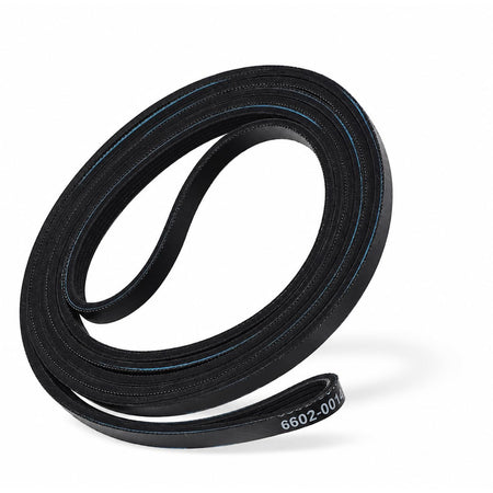 6602-001655 Dryer Drum Belt, coiled product view with part number visible on the belt