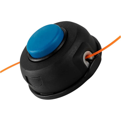 T25 trimmer head replacement with blue bump knob and orange cutting line for Husqvarna string trimmers.