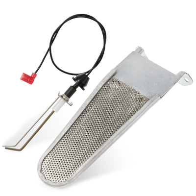 RV furnace burner head and ignitor electrode kit for Atwood Hydro Flame heaters.