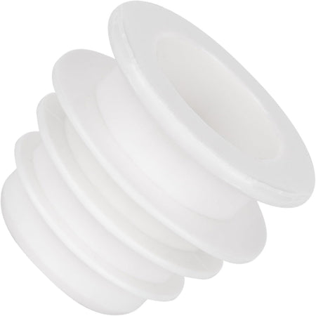 White pool cleaner skimmer cone adapter valve cuff for Zodiac Baracuda and Pentair hose connections.