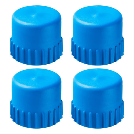 Set of four blue T35 bump knob replacements for Husqvarna trimmer heads.