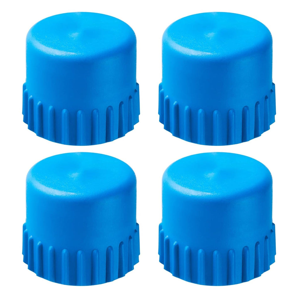 Set of four blue T35 bump knob replacements for Husqvarna trimmer heads.