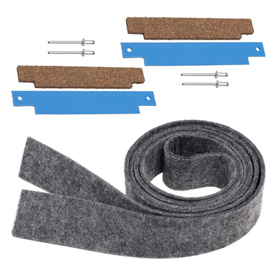 Dryer drum felt seal kit with tumbler bearing strips and rivets for Whirlpool and Kenmore dryers.