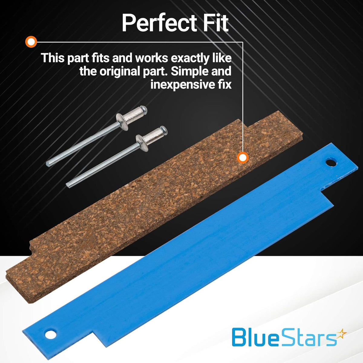Dryer drum felt seal, blue guide strip, and rivets for Whirlpool and Kenmore dryers.