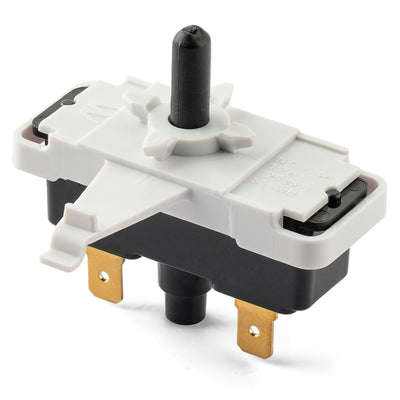 WP3977456 dryer start switch replacement for Whirlpool, Kenmore, and Maytag dryers with black and white housing.