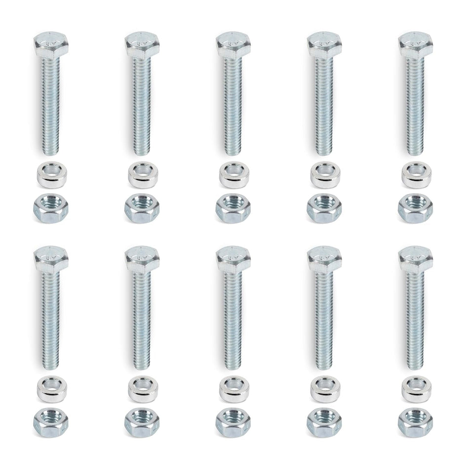 Set of 10 shear pins and matching nuts for 1501216MA 301172 replacement parts.