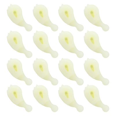 Pack of 16 white plastic washer agitator dogs for Whirlpool and Kenmore washing machines.