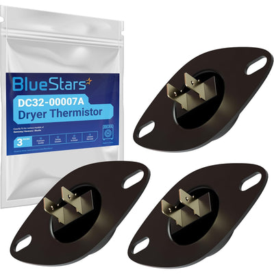 DC32-00007A Dryer Thermistor 3-pack shown with labeled BlueStars packaging