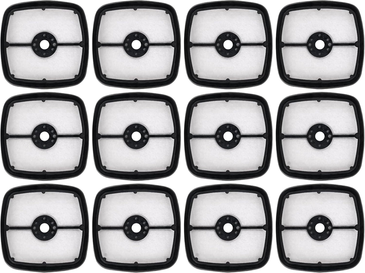 Pack of 12 replacement air filters for Echo trimmers and blowers, compatible with 130310-54130.