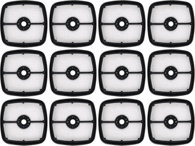 Pack of 12 replacement air filters for Echo trimmers and blowers, compatible with 130310-54130.