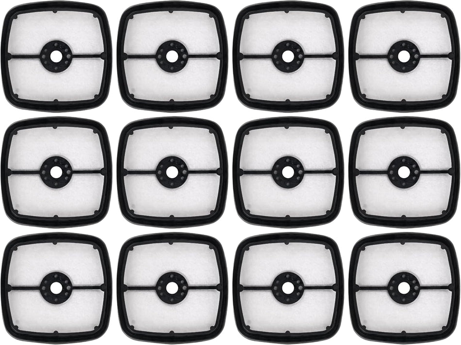 Pack of 12 replacement air filters for Echo trimmers and blowers, compatible with 130310-54130.