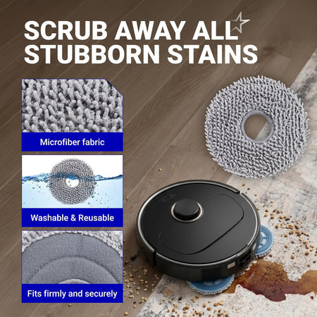 26-Pack Qrevo S Replacement Parts Kit for Roborock Qrevo Pro Qrevo Plus with microfiber mop pads and robot vacuum