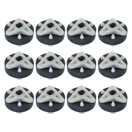 Pack of 12 direct drive motor couplings with metal cores for Whirlpool and Kenmore washing machines.