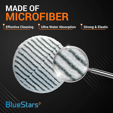 Close-up view of microfiber replacement mop pad for Bissell Spinwave cleaners showing texture and material detail.