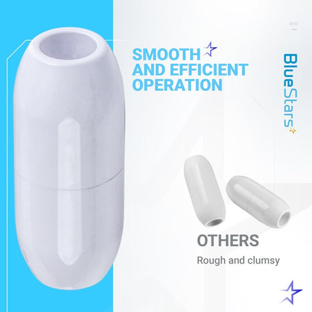 D10 pool cleaner feed hose float comparison showing smooth design versus rough alternatives.