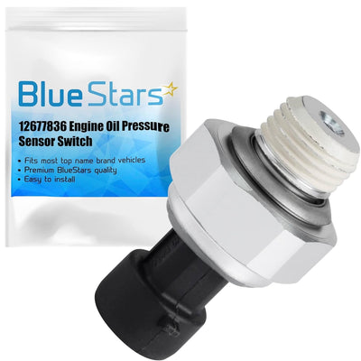 12677836 engine oil pressure sensor switch with BlueStars packaging.
