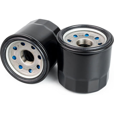 52114 Oil Filter, two black spin-on filters shown from the front on a white background