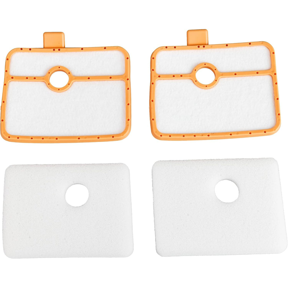 535316301 Air Filter, two orange frames and two white foam inserts shown