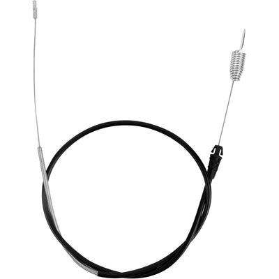 Replacement traction control cable for Toro 22-inch Recycler lawn mowers with metal spring and cable ends.