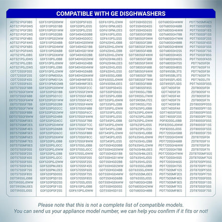 WD49X24057 dishwasher ultra fine filter kit compatibility chart for GE dishwashers