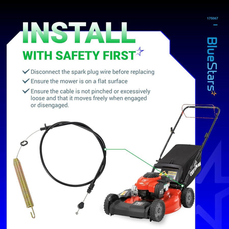 Deck clutch cable installation guide for Craftsman riding lawn mowers with safety instructions.