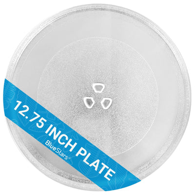 12.75-inch replacement microwave glass turntable plate with center coupler mount.
