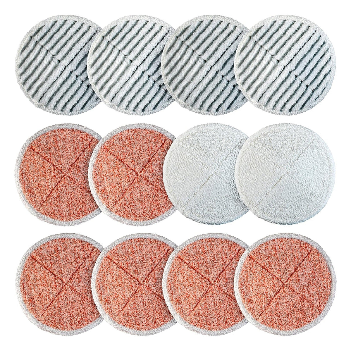 Replacement mop pad set for Bissell Spinwave hard floor cleaners including scrubby and soft microfiber pads.