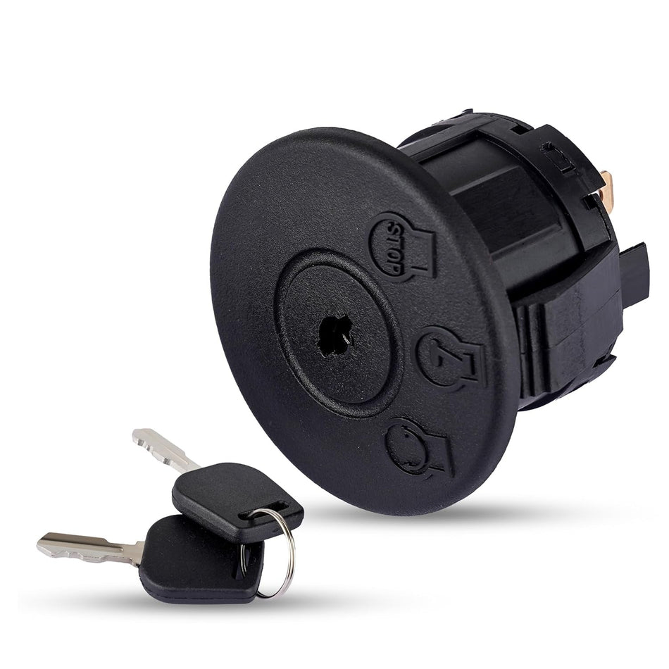 5-terminal lawn mower ignition starter switch with two keys for MTD, Craftsman, and Cub Cadet tractors.
