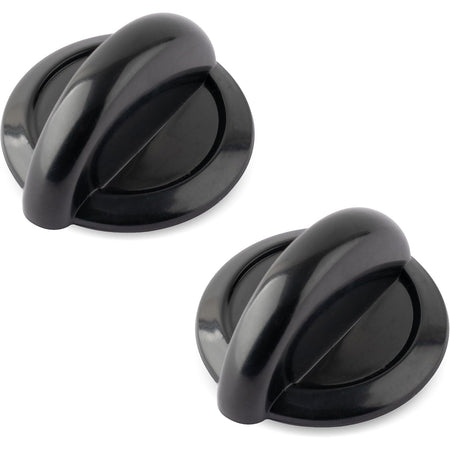Two black SCV700-CH-BR control knobs for appliance temperature or function adjustment.