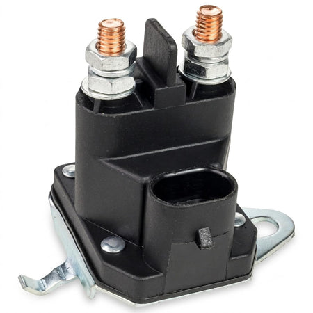 7CM-1241-212-51 Starter Solenoid 12V, front three-quarter view with two threaded terminals