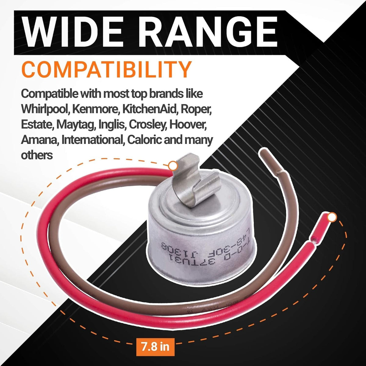 4387503 refrigerator bimetal defrost thermostat replacement with wide brand compatibility chart.