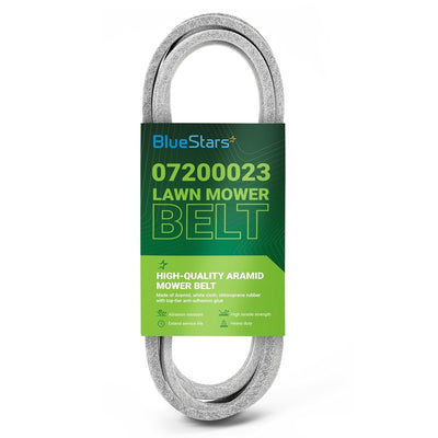 07200023 replacement mower deck belt for 52-inch Ariens, Gravely, and Exmark mowers in branded packaging.