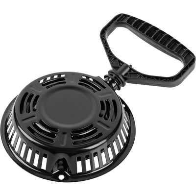 Black 951-14151 recoil starter assembly with plastic pull handle and vented metal housing.