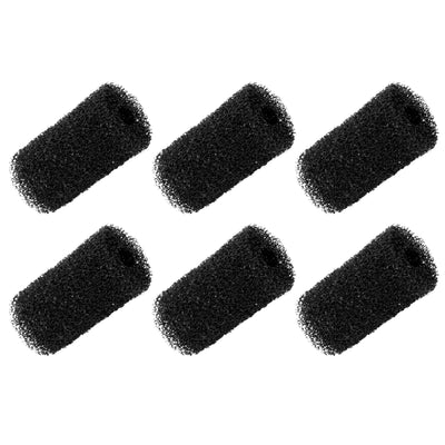 Pack of six black foam sweep hose tail scrubbers for Pentair Legend pool cleaners.