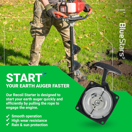63022 recoil starter pull start for 52cc earth auger shown on promotional product graphic.
