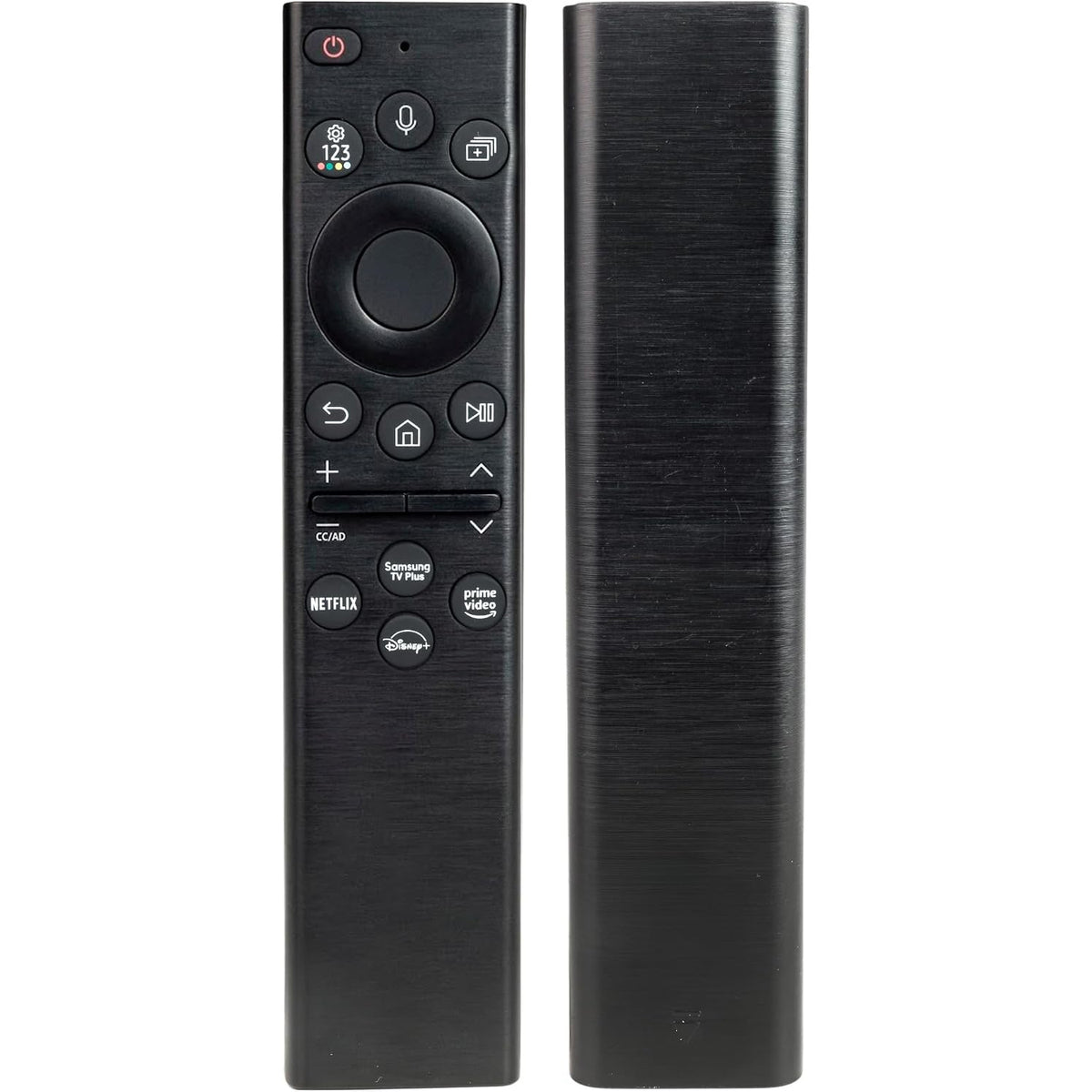 RM-G2300 V1 Voice Smart Remote, front and back views shown side by side