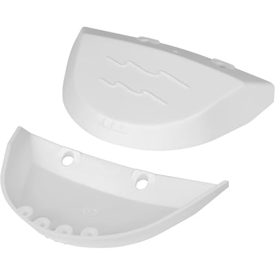 Two white replacement wing kit parts for Hayward Navigator and Pool Vac Ultra pool cleaners.